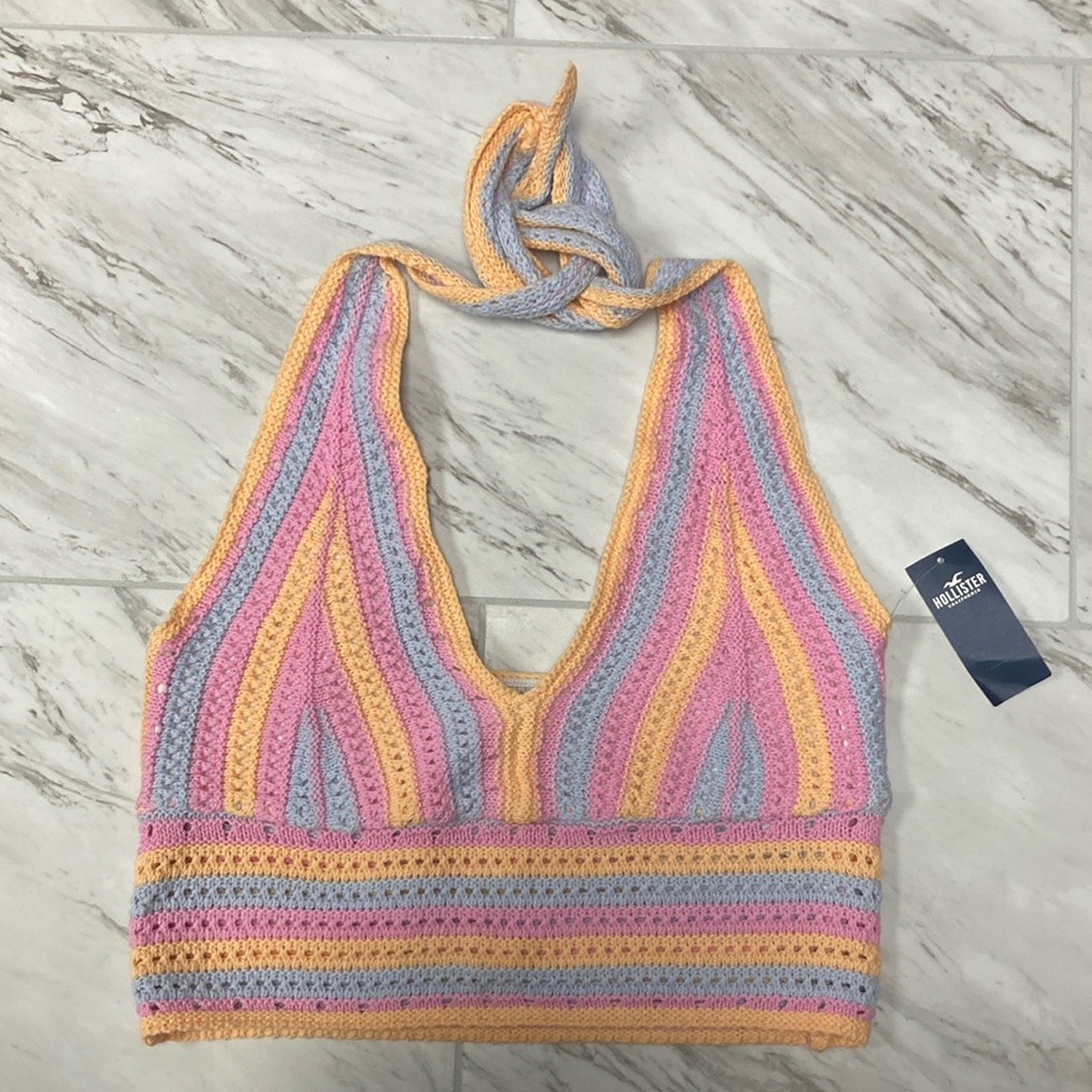 HOLLISTER CROCHETED HALTER